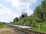 о.п. Романовичи: Вид остановочного пункта в сторону станции Ипуть