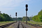 станция Ипуть: Четные светофоры УЧ56, Ч5, УЧ34, Ч4 в сторону Берёзок
