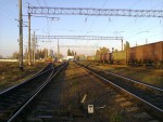 станция Одесса-Сортировочная: Вид из южной горловины на локомотивное депо