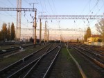 станция Одесса-Сортировочная: Вид на север (в сторону Одессы-Восточной) с перехода ко входу в локомотивное депо