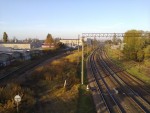 станция Одесса-Пересыпь: Вид на север с пешеходного моста для перехода на Балтскую дорогу в северной горловине
