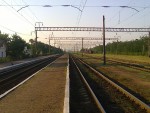 станция Кулиндорово: Вид с пассажирской платформы в сторону станции Кремидовка (на север)