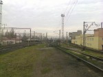 станция Одесса-Сортировочная: Вид от сортировочной горки на сортировочный парк (на юго-запад)