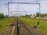станция Одесса-Сортировочная: Чётная (южная) горловина, вид на север