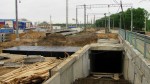 о.п. Лебяжий: Строительство подземного перехода, вид в сторону Масюковщины