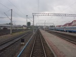 станция Молодечно: Вид в сторону Минска с третьего пути