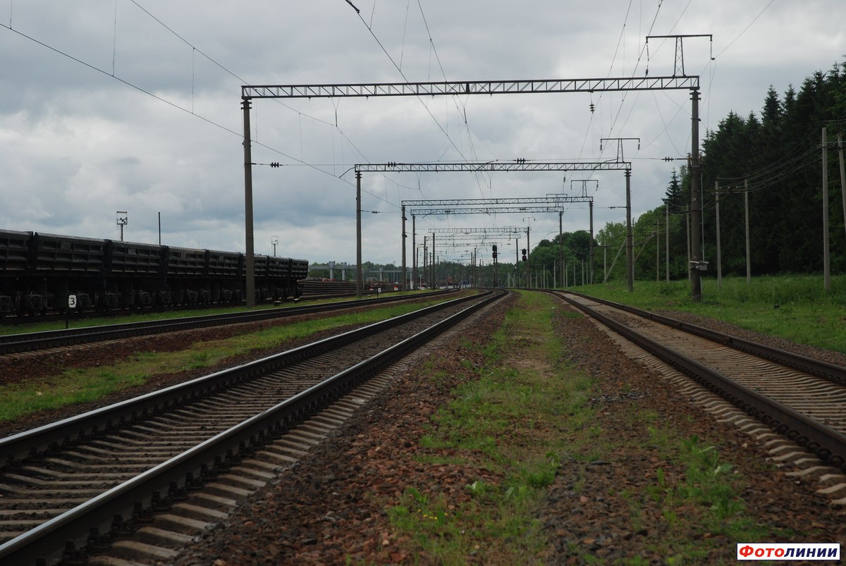 Вид станции в сторону Минска