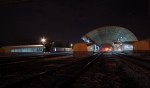 станция Ждановичи: Вид платформ в сторону Молодечно ночью