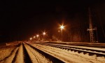 Вид станции в сторону Минска ночью