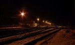 Вид станции в сторону Молодечно ночью