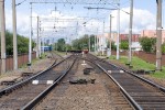 станция Минск-Пассажирский: Разветвление путей на Минск-Пасс (прямо) и Минск-Сорт (налево)
