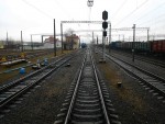 станция Молодечно: Вид в сторону Вильнюса и Лиды и выходной светофор Н2
