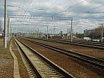 станция Ждановичи: Вид в сторону Лебяжьего с 1-й платформы