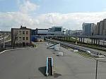 станция Минск-Пассажирский: Вид с путепровода на пост ЭЦ и 18-й и 19-й пути
