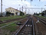 станция Одесса-Застава I: Вид в сторону Одессы-Поездной от стрелки на главных путях в месте примыкания пути с Одессы-Западной