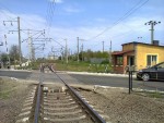 пост 13 км: Вид с железнодорожной насыпи со стороны о.п. 13 км