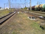 станция Одесса-Западная: Вид на южную горловину со стороны Сухого Лимана (в направлении движения в сторону Одессы — на север)