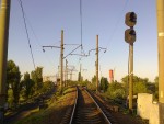 станция Бугаз: Светофор перед разводным мостом через устье Днестровского лимана со стороны станции Бугаз