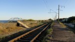 о.п. Морская: Вид на старую платформу в сторону Белгорода- Днестровского