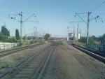 станция Черноморск-Порт: Сортировочная горка. Вид на сортировочный парк (на восток)