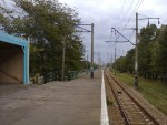 о.п. Житомирская: Вид с центра платформы на восток — в сторону Одессы-Поездной