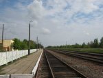 станция Боровцы: Платформа и пути. Вид на нечётное направление