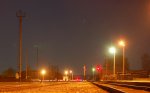 станция Слоним: Вид восточной горловины ночью