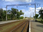 станция Дачная: Вид с платформы в сторону Одессы