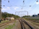 станция Усатово: Южная горловина, вид на юг — в сторону Одессы