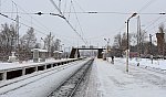 станция Икша: Вид с платформы № 1 в сторону Москвы