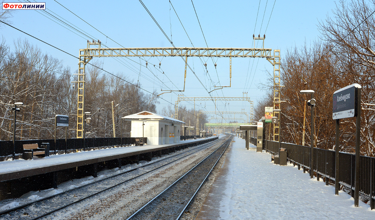 Вид с платформы № 2 в сторону Дмитрова