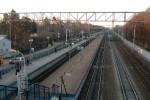 о.п. Тайнинская: Вид в сторону Москвы. Платформы № 2 и № 3