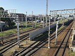 станция Лосиноостровская: Восточные пассажирские и грузовые пути, вид в нечётном направлении