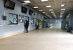 станция Лосиноостровская: Интерьер северного турникетно-кассового павильона на первой платформе