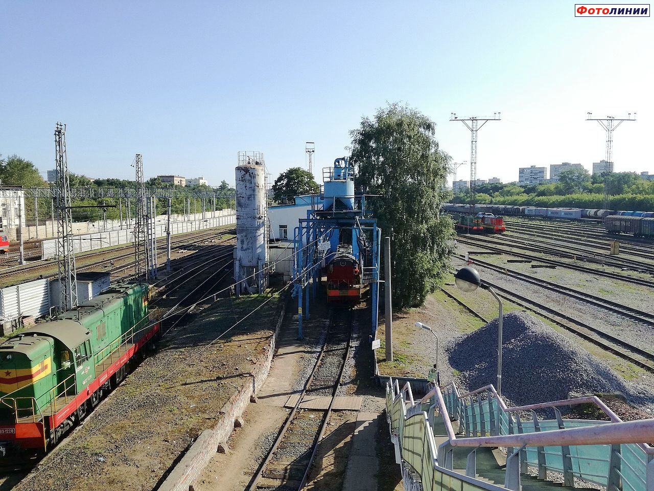 Грузовое оборотное локомотивное депо ТЧ-11, вид в чётном направлении