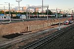 станция Лосиноостровская: Реконструкция путей у Сортировочного парка № 7, вид в нечётном направлении