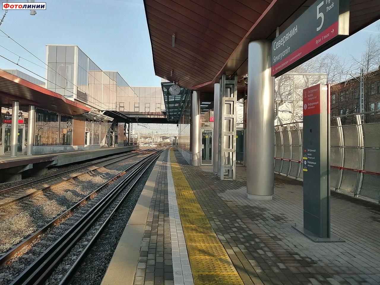 Вид с новой восточной платформы в чётном направлении