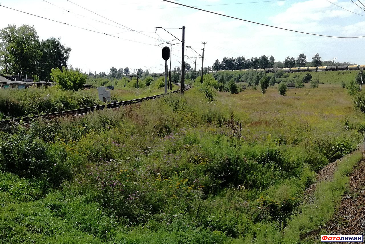 Начало линии в сторону станции Бельково