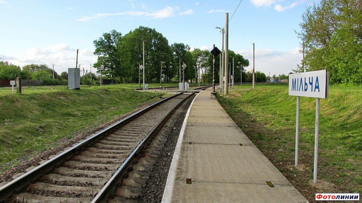 Вид с платформы гомельского направления в сторону ст. Гомель-Северный