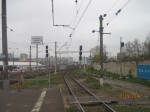 станция Болшево: Светофоры НИ1, НИ2 и М14, вид в сторону Мытищ, платформа Фрязинского напавления