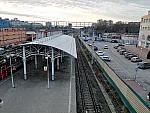 станция Болшево: Навес на третьей платформе Монинского направления, вид в сторону Мытищ