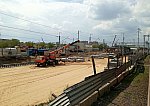 о.п. Нижегородская: Строительство новых платформ у путепровода МЦК, вид в нечётном направлении