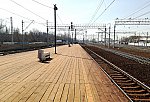 станция Кусково: Вид с временной островной платформы в нечётном направлении