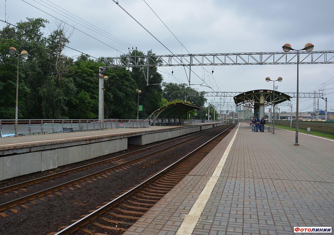 Навесы на платформах, вид в сторону Казанского вокзала