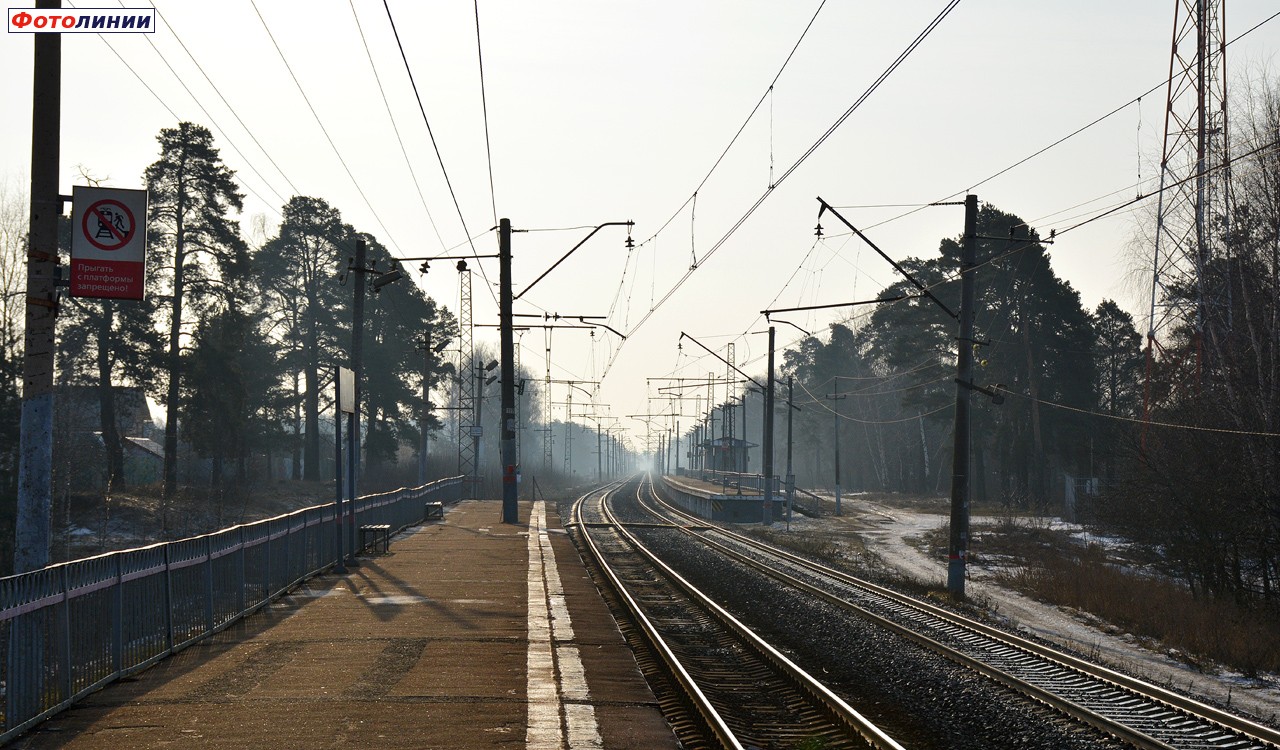 Вид с платформы № 1 в сторону Рязани