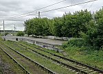 станция Голутвин: Грузовая платформа и тупиковый путь, вид в чётном направлении