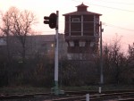 станция Гжель: Водонапорная башня и маневровый светофор М34