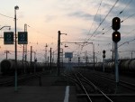 станция Гжель: Маршрутные светофоры НМ4 и НМ1. Вид в направлении Москвы