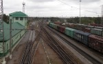станция Куровская: Вид с пешеходного моста в сторону Шатуры