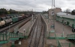 станция Куровская: Вид с пешеходного моста в сторону Москвы